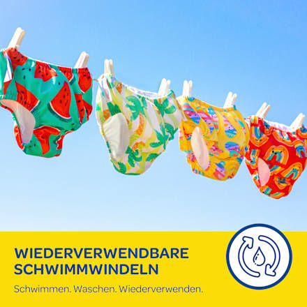 Schwimmwindel wiederverwendbar, Motiv tropische Palmen Huggies Little Swimmers