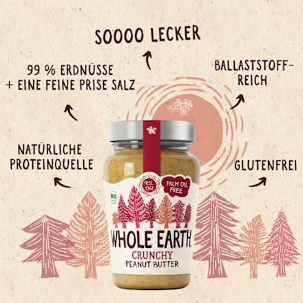 Erdnussbutter Crunchy WHOLE EARTH