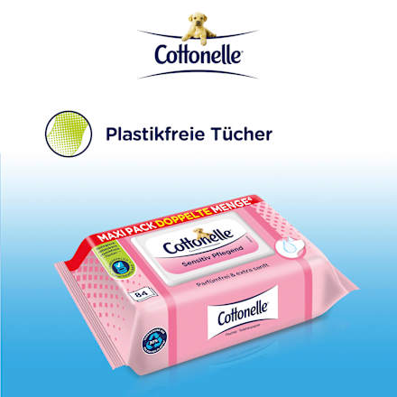 Feuchtes Toilettenpapier Sensitiv Pflegend, Maxi Pack Cottonelle