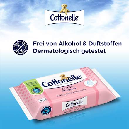 Feuchtes Toilettenpapier Sensitiv Pflegend Cottonelle