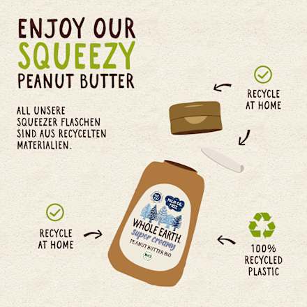 Erdnussbutter, super creamy WHOLE EARTH