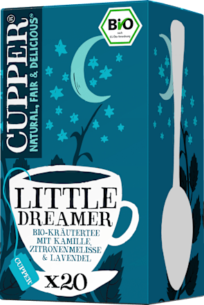 Kräutertee "Little Dreamer" mit Kamille, Zitronenmelisse & Lavendel (20 Beutel) Cupper