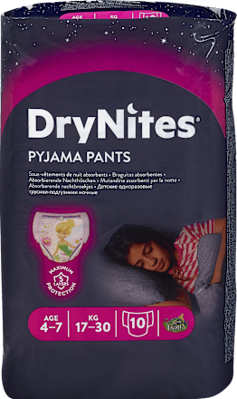 Mutandine assorbenti notte bimba 4-7 anni (17-30 kg) HUGGIES DryNites