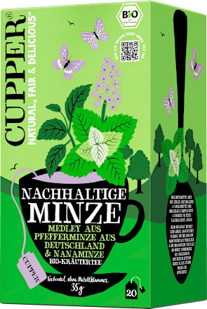 Kräutertee "Nachhaltige Minze" (20 Beutel) Cupper