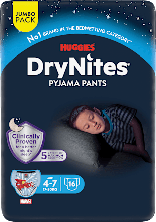Pyjama Pants Teen (17-30 kg) blau Jumbo Pack HUGGIES DryNites