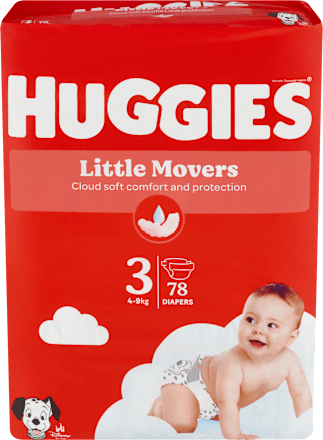 pleny Little Movers, velikost 3 Huggies