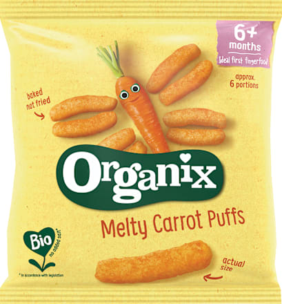 Snack din porumb cu morcov BIO 7+ Organix