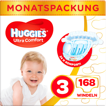 Windeln Ultra Comfort Gr. 3 (4-9 kg), Monatsbox Huggies