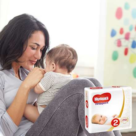 Windeln Newborn Gr. 2 (3-6 kg), Halb-Monatsbox Huggies