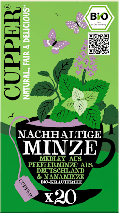 Kräutertee "Nachhaltige Minze" (20 Beutel) Cupper