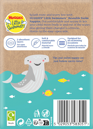 Schwimmwindel wiederverwendbar, Motiv tropische Palmen Huggies Little Swimmers