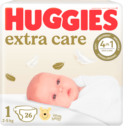 extra care pelene - Disney baby, veličina 1 (2-5kg) HUGGIES