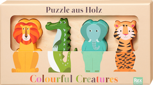 Puzzle aus Holz "Colourful Creatures" REX LONDON