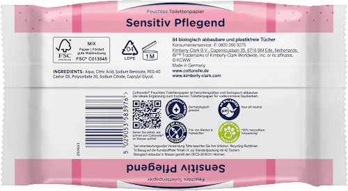 Feuchtes Toilettenpapier Sensitiv Pflegend, Maxi Pack Cottonelle