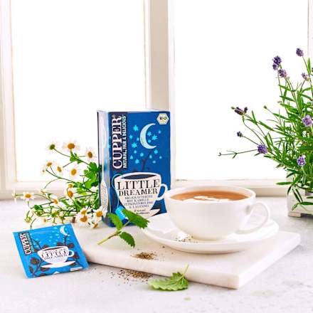 Kräutertee "Little Dreamer" mit Kamille, Zitronenmelisse & Lavendel (20 Beutel) Cupper