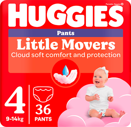 Scutece chiloțel pentru fetițe numărul 4, 9-14 kg Huggies