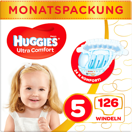 Windel Ultra Comfort Gr. 5 (11-25 kg), Monatsbox Huggies