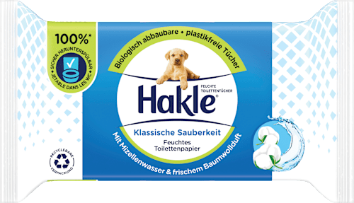 Feuchtes Toilettenpapier Klassische Sauberkeit Hakle