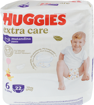 Pannolini mutandina Extra Care taglia 6 (15-22 kg) Huggies