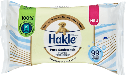 Feuchtes Toilettenpapier Hakle