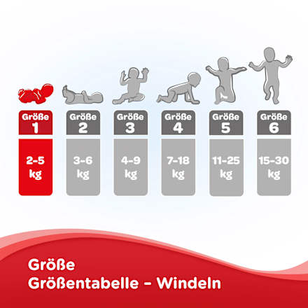 Windeln Newborn Gr. 1 (2-5 kg), Halb-Monatsbox Huggies