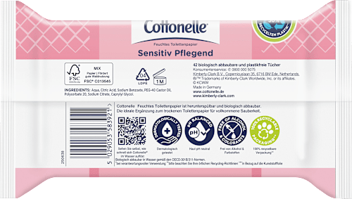 Feuchtes Toilettenpapier Sensitiv Pflegend Cottonelle