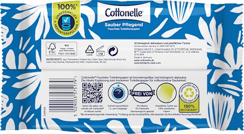 Feuchtes Toilettenpapier Sauber Pflegend Cottonelle