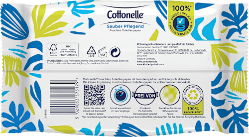 Feuchtes Toilettenpapier Sauber Pflegend Cottonelle
