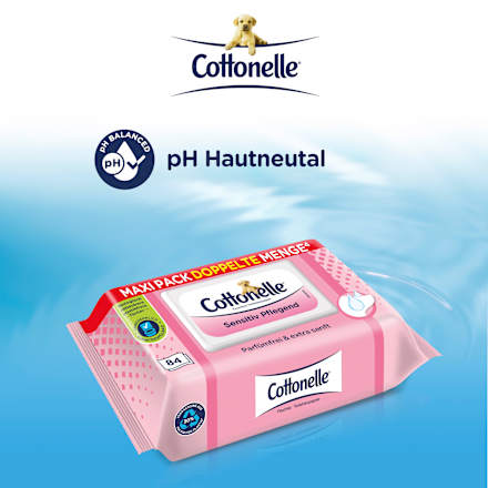 Feuchtes Toilettenpapier Sensitiv Pflegend, Maxi Pack Cottonelle