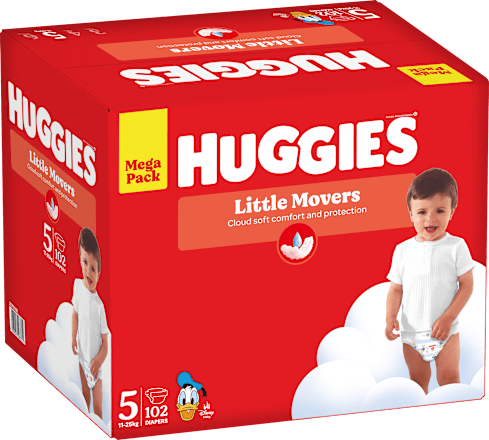 Windeln Little Movers Gr. 5 (11-25 kg), Mega-Pack Huggies