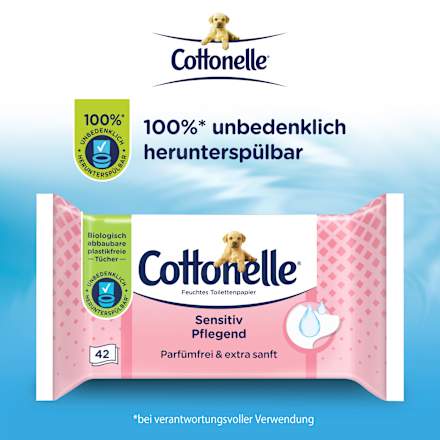 Feuchtes Toilettenpapier Sensitiv Pflegend Cottonelle