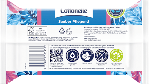 Feuchtes Toilettenpapier Sauber Pflegend Cottonelle