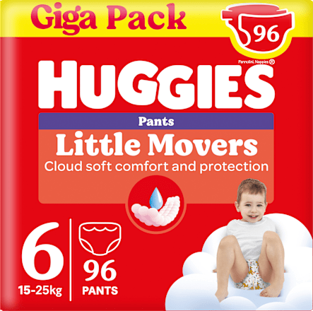 Baby Pants Little Movers Gr. 6 (15-25 kg), Giga-Pack Huggies