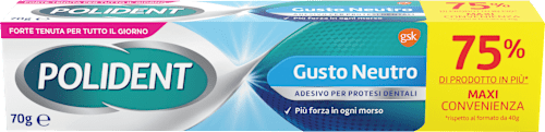 Adesivo protesi dentale tenuta giornaliera Gusto Neutro Polident