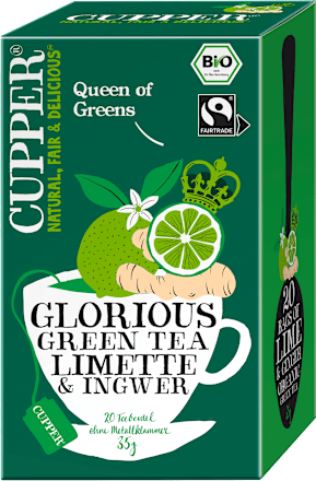 Bio Zelený čaj Glorious limetka & zázvor Cupper