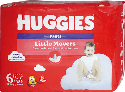 Pannolini a mutandina Little Movers taglia 6 (15-25 kg) Huggies