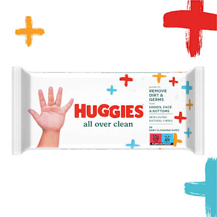 all over clean șervețele umede pentru copii  Huggies
