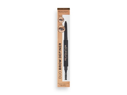 Молив за вежди Duo Brow Definer - Light Brown REVOLUTION
