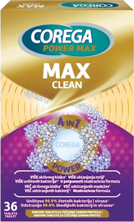 Dnevne tablete za čišćenje zubnih proteza Max Clean COREGA