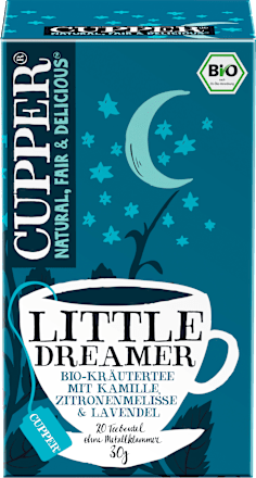 Bio Bylinný čaj Little Dreamer harmanček, medovka & levanduľa Cupper
