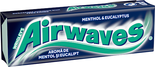 Gumă de mestecat mentol și eucalipt Airwaves