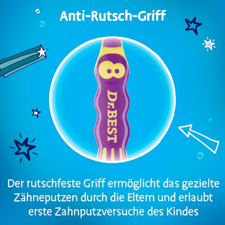 Zahnbürste Kinder Erste Zähne, 0 - 2 Jahre extra weich Dr. Best
