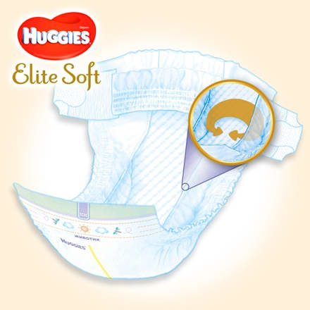 Elite Soft pelene, veličina 3 (5-9kg) HUGGIES
