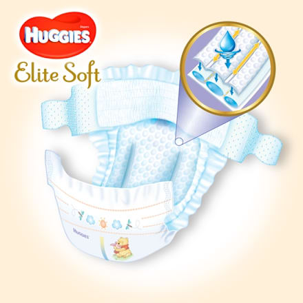Elite Soft pelene, veličina 3 (5-9kg) HUGGIES
