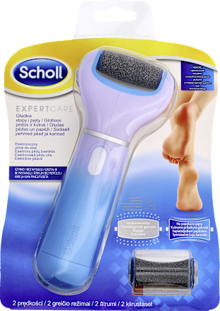 Elektroniczny pilnik do stóp z głowicą drobnoziarnistą i szczoteczką złuszczającą Velvet Smooth  Scholl