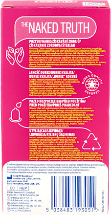 Prezerwatywy lateksowe Pleasuremax  Durex