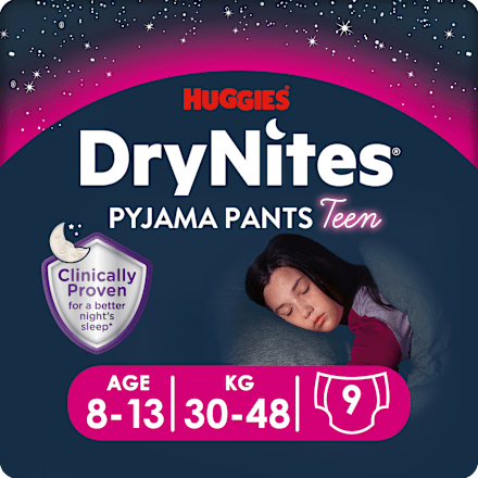Pieluchomajtki na noc dla dziewczynek 8-13 lat  DryNites