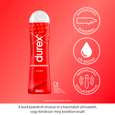 Síkosító gél Strawberry Durex