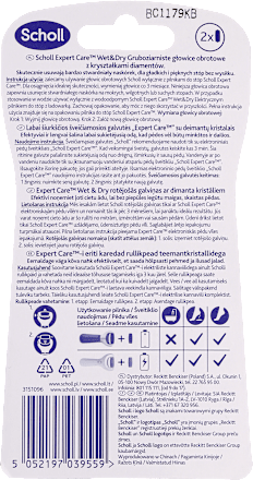 Gruboziarniste głowice obrotowe z kryształkami diamentów Velvet Smooth Wet & Dry  Scholl