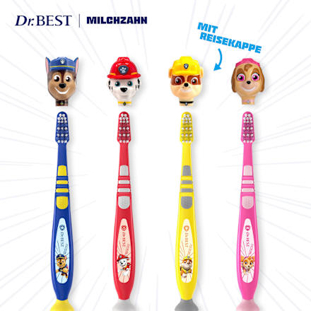 Zahnbürste Milchzähne Kinder Paw Patrol sortiert Dr. Best